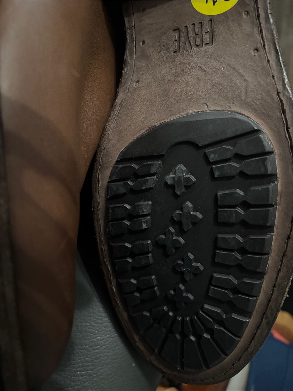 Frye Boots Sz 9.5 Tyler Flex Men's Brown Leather Chelsea Boot - Picture 9 of 11